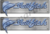 Two Sailfish stickers for boat restoration. 10 inch long each