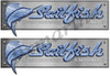 Two Sailfish stickers for boat restoration. 10 inch long each