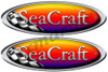 Two Sea Craft Oval Racing Stickers 10" long