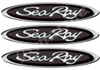 3 Sea Ray Boat Stickers. On-Boat type, for boat restoration project