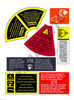 OMC Cobra and King Cobra Remastered Flame Arrestor Warning Sign Stickers