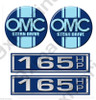 OMC Stringer Stern Drive Two Round Sticker Set
