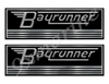 Bay Runner Custom Stickers - 10 inch long set. Remastered Name Plate