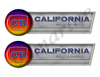 California Retro Sticker set - 10"x3". Remastered Name Plate