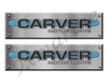 Carver Motoryacht Remastered Stickers. Brushed Metal Style