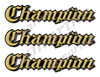 3 Champion Classic Vintage Stickers Remastered - 10" long each