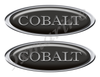 Two Cobalt Classic Oval Stickers 10" long