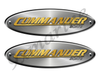 Commander Remastered Stickers. Brushed Metal Style - 10" long