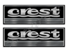 Crest Old Style Custom Stickers - 10 inch long set. Remastered Name Plate