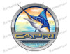 Bayliner Capri Round Designer Sticker 7.5"x7.5"