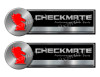 Two Checkmate 80s Classic Stickers - 10" long each