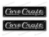 Two Core Craft Stickers - 10" long set. Replica Name Plate in Vinyl