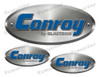 Three Conroy  Remastered Sticker Brushed Metal Style - 10" and 5"  long