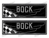 Two Bock Classic Racing 10" long Stickers