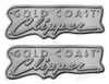 Clipper boat Stickers "3D Vinyl Replica" of originals - 10" long