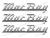 Mac Bay boat Stickers "3D Vinyl Replica" of metal originals - 10"x2"