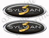Two Sylvan Stickers - 10" long set. Replica Name Plate in Vinyl