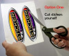 Two Sylvan Classic Blue Oval Stickers 10" long