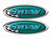 Two Sylvan Vinyl Racing Oval Stickers 10" long each