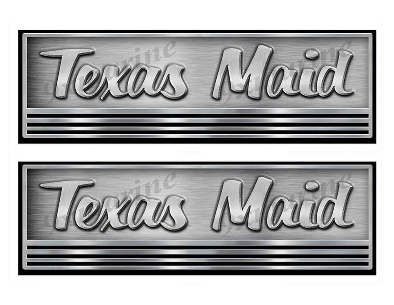 Two Texas Maid Boat Stickers. Not OEM