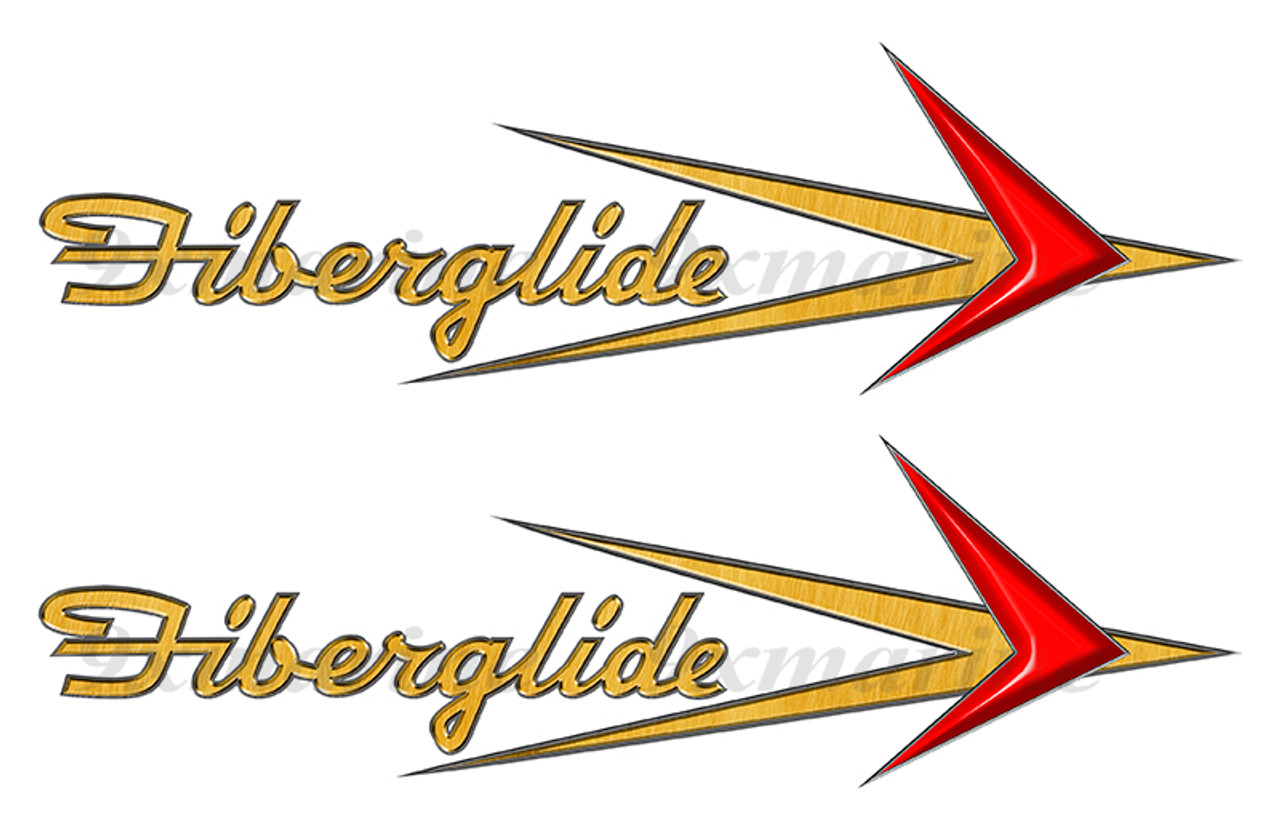 Two Fiberglide 16 inch Stickers for boat restoration. Die-cut ready