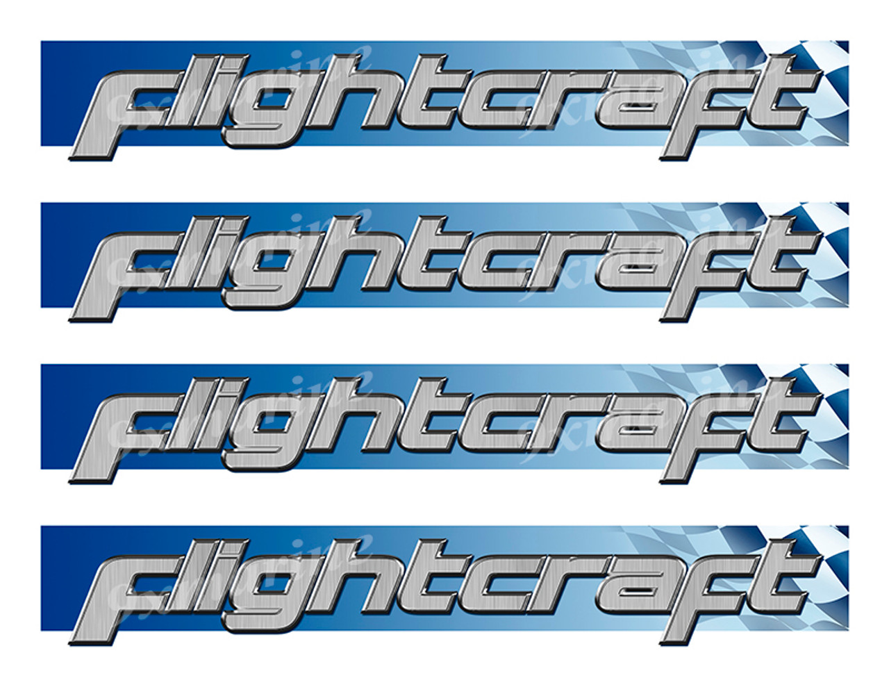 Flightcraft Custom Stickers - 10 inch long set. Remastered Name Plate