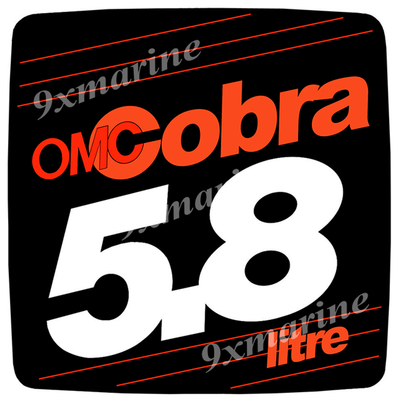 OMC Cobra Flame Arrestor Sticker 5.8 litre 