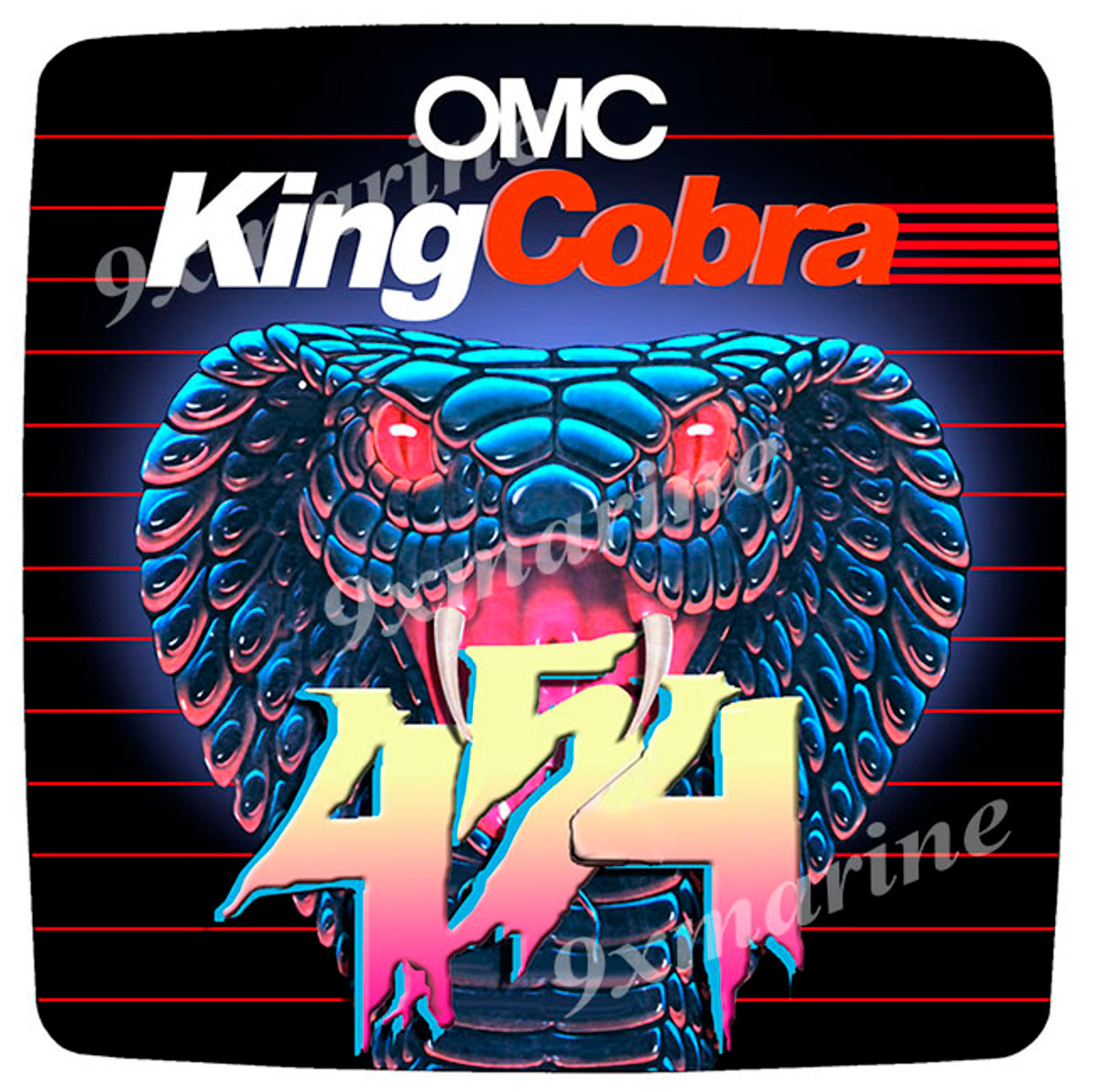 OMC King Cobra Flame Arrestor Sticker 454 