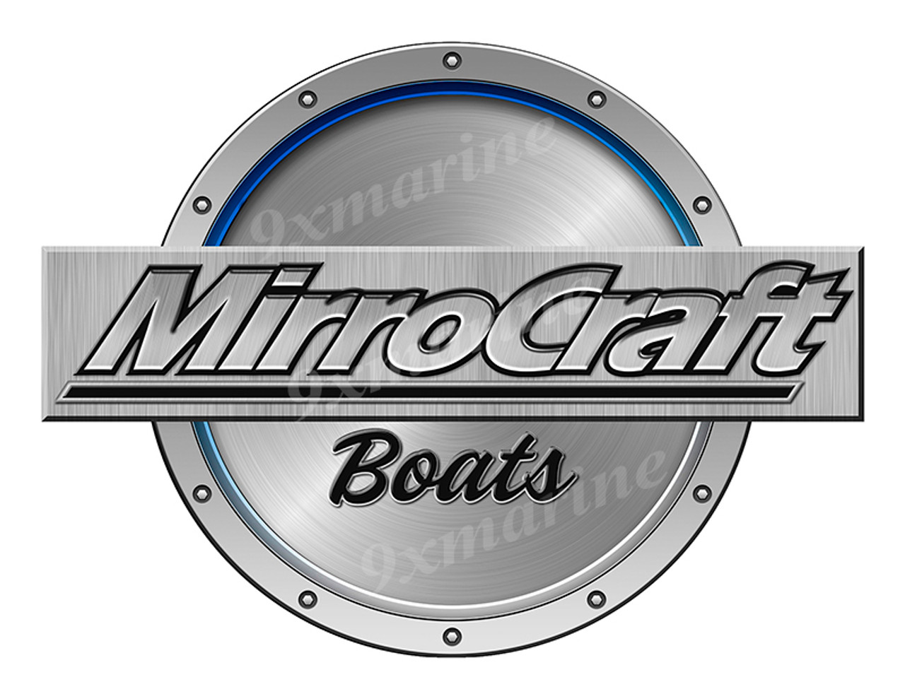 One MirroCraft Remastered Sticker. Brushed Metal Style - 7.5" diameter