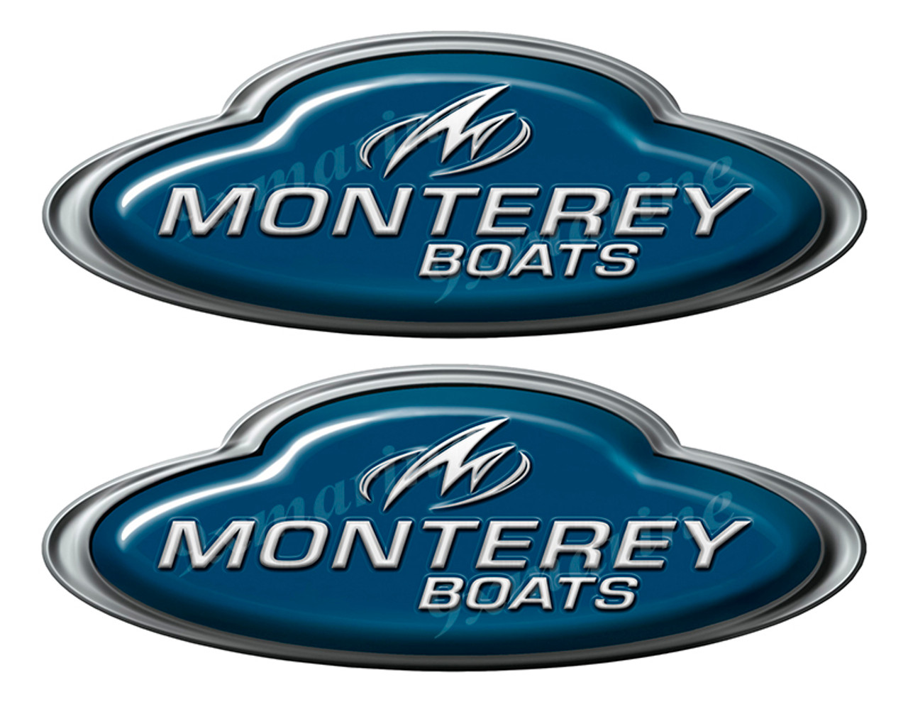 Monterey Boat Oval Sticker set - Name Plate