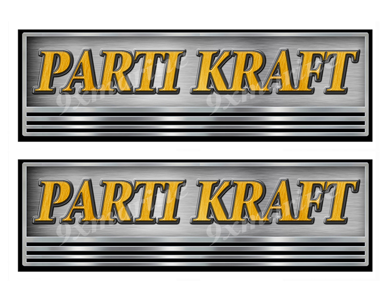 Two Parti Kraft Pontoon Boat Stickers. Not OEM