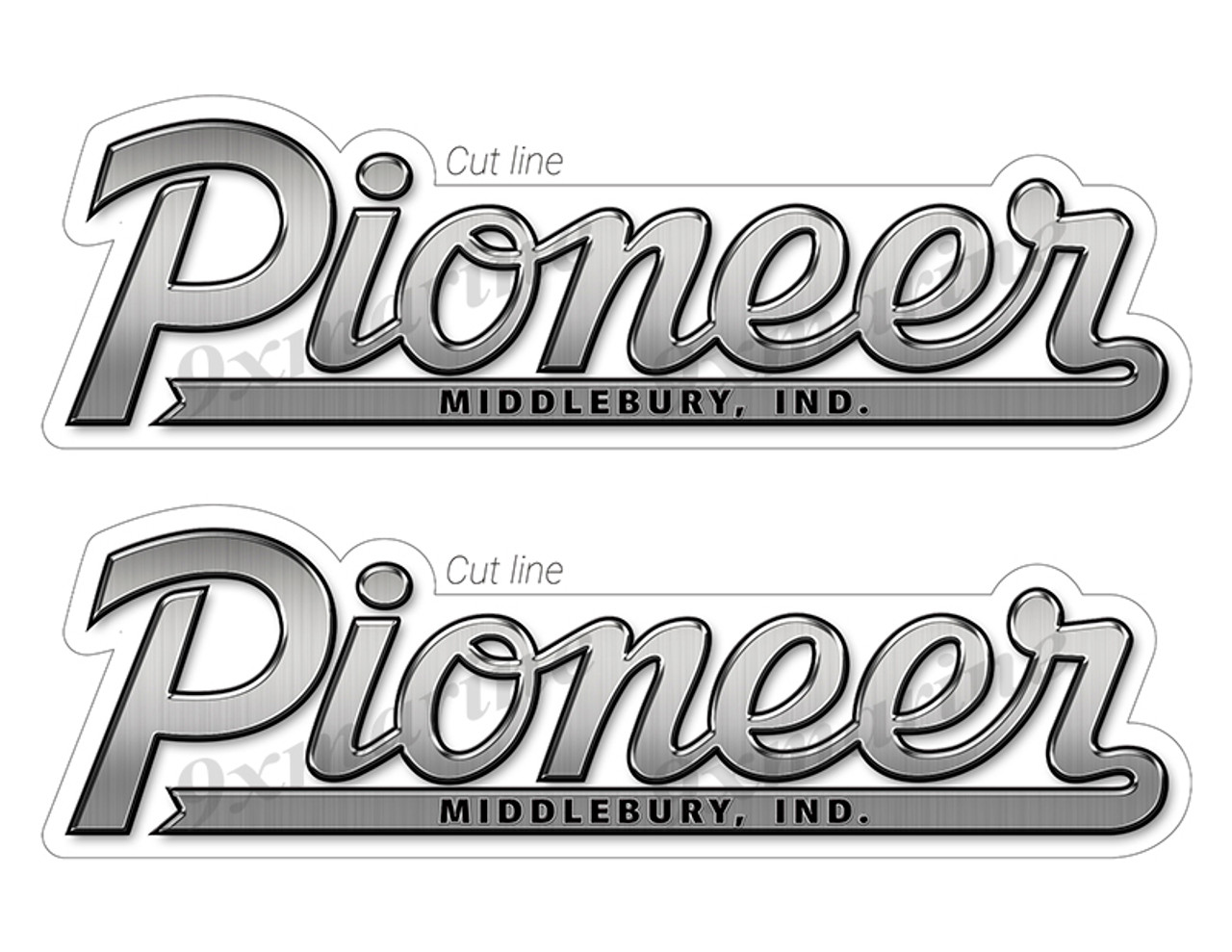 2 Pioneer Boat Stickers "3D Vinyl Replica" of original - 10" long