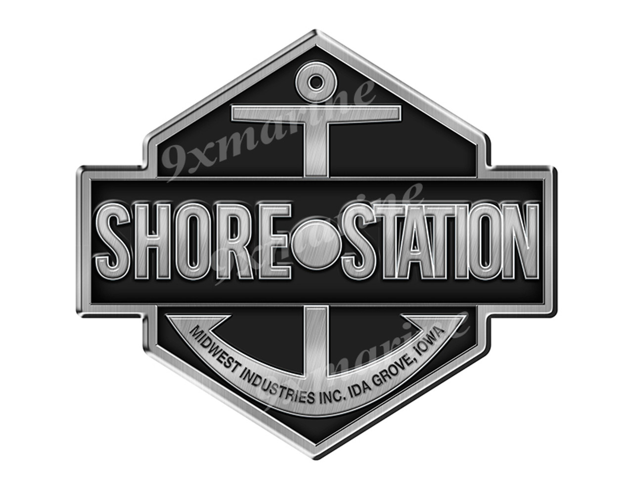 Shore Station Boat Sticker "3D Vinyl Replica" of original - 8.5" long