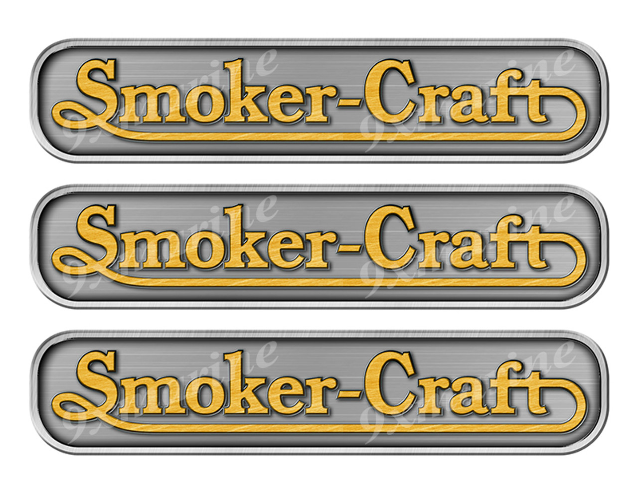 3 Smoker Craft Boat Stickers "3D Vinyl Replica" of original