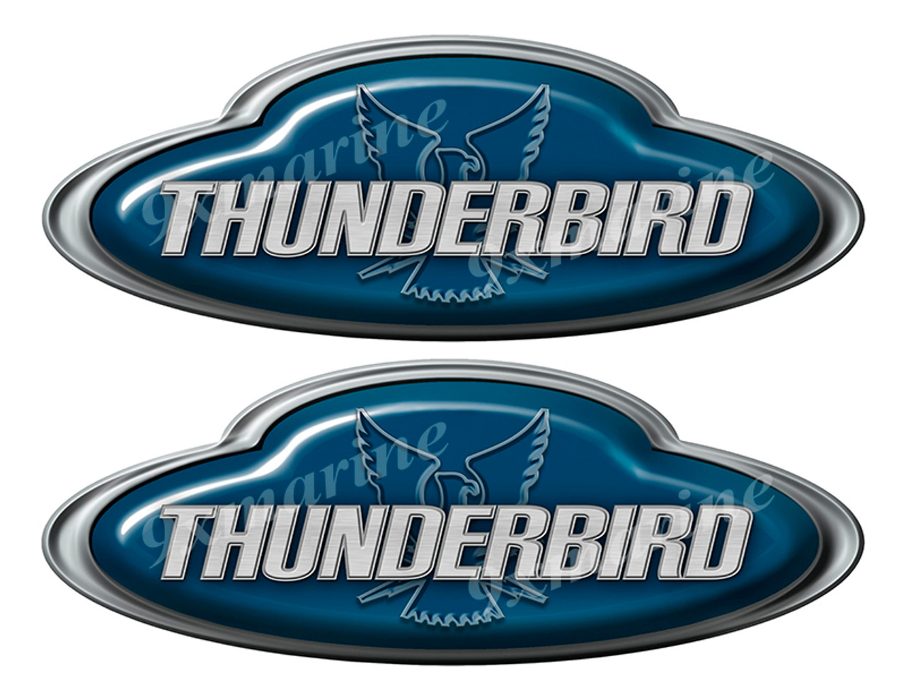 Thunderbird Yacht Oval Sticker set - Name Plate