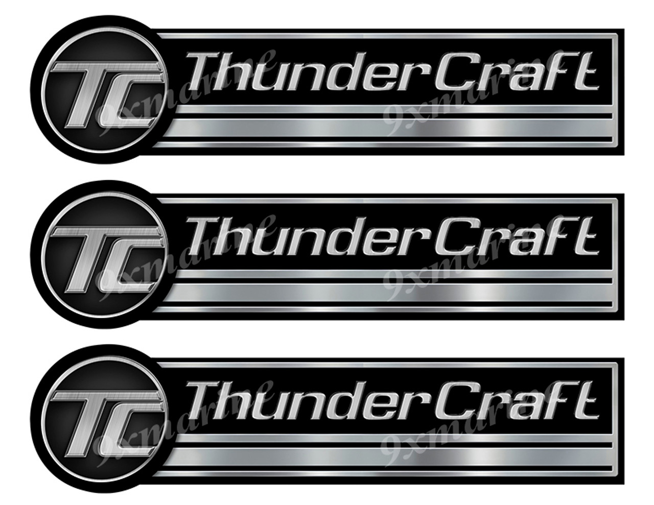 3 ThunderCraft Classic Stickers - 10" long each