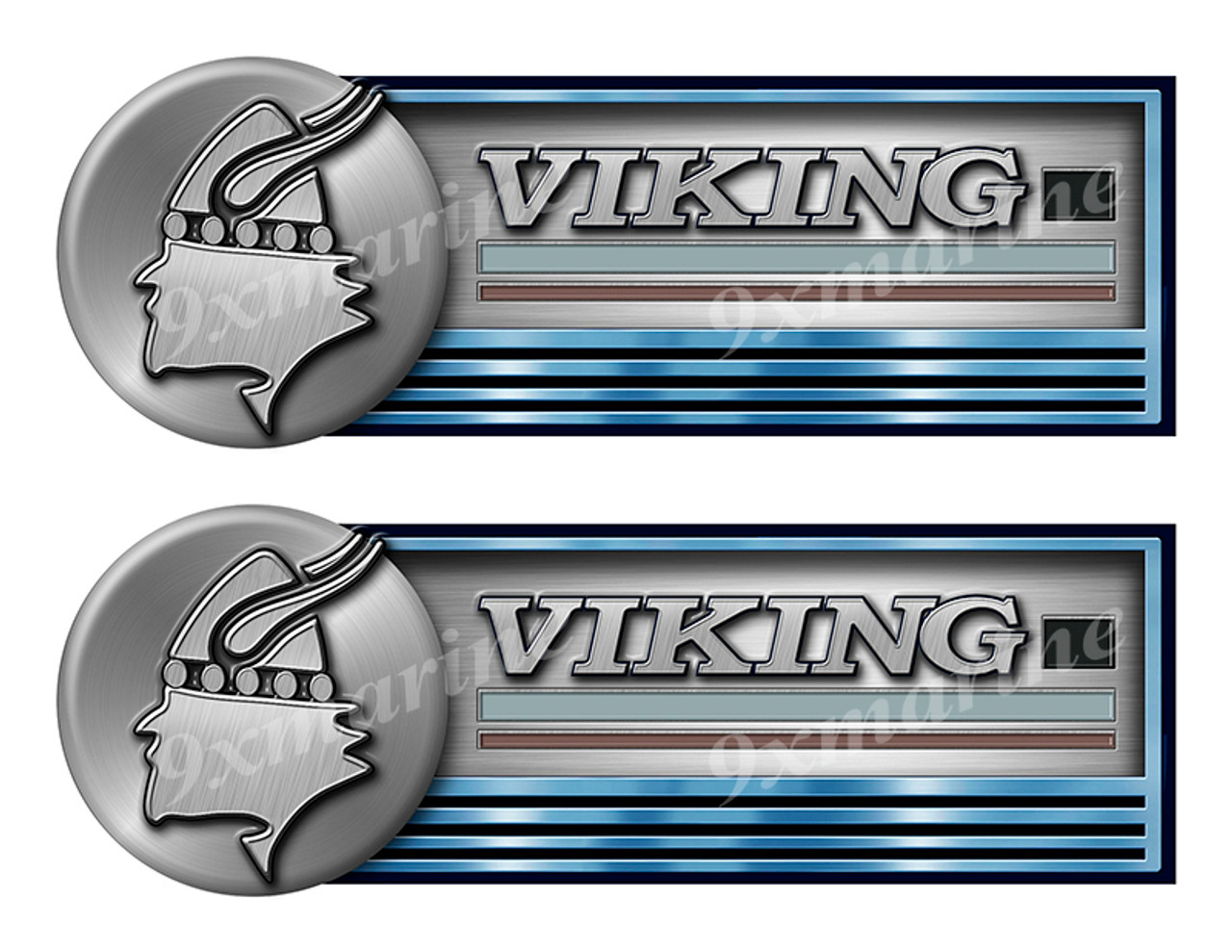 Two Viking Stickers for Boat Restoration - 10" long each