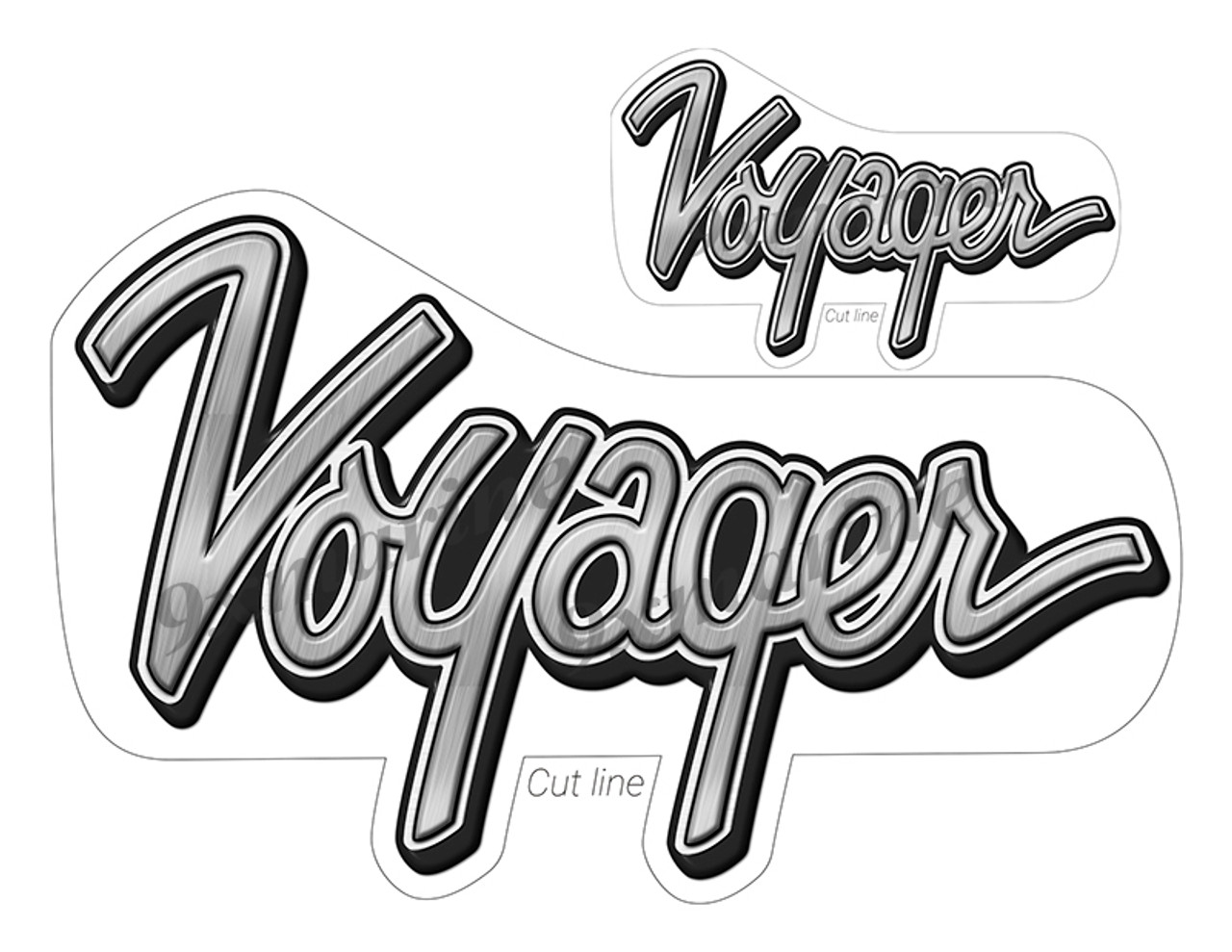 2 Voyager Boat Stickers "3D Vinyl Replica" of original