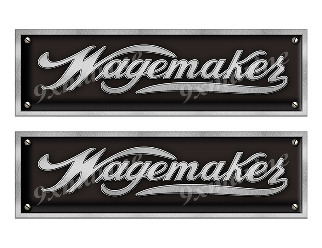 Wagemaker Boat Imitation Name Plate Sticker set. 10" long 