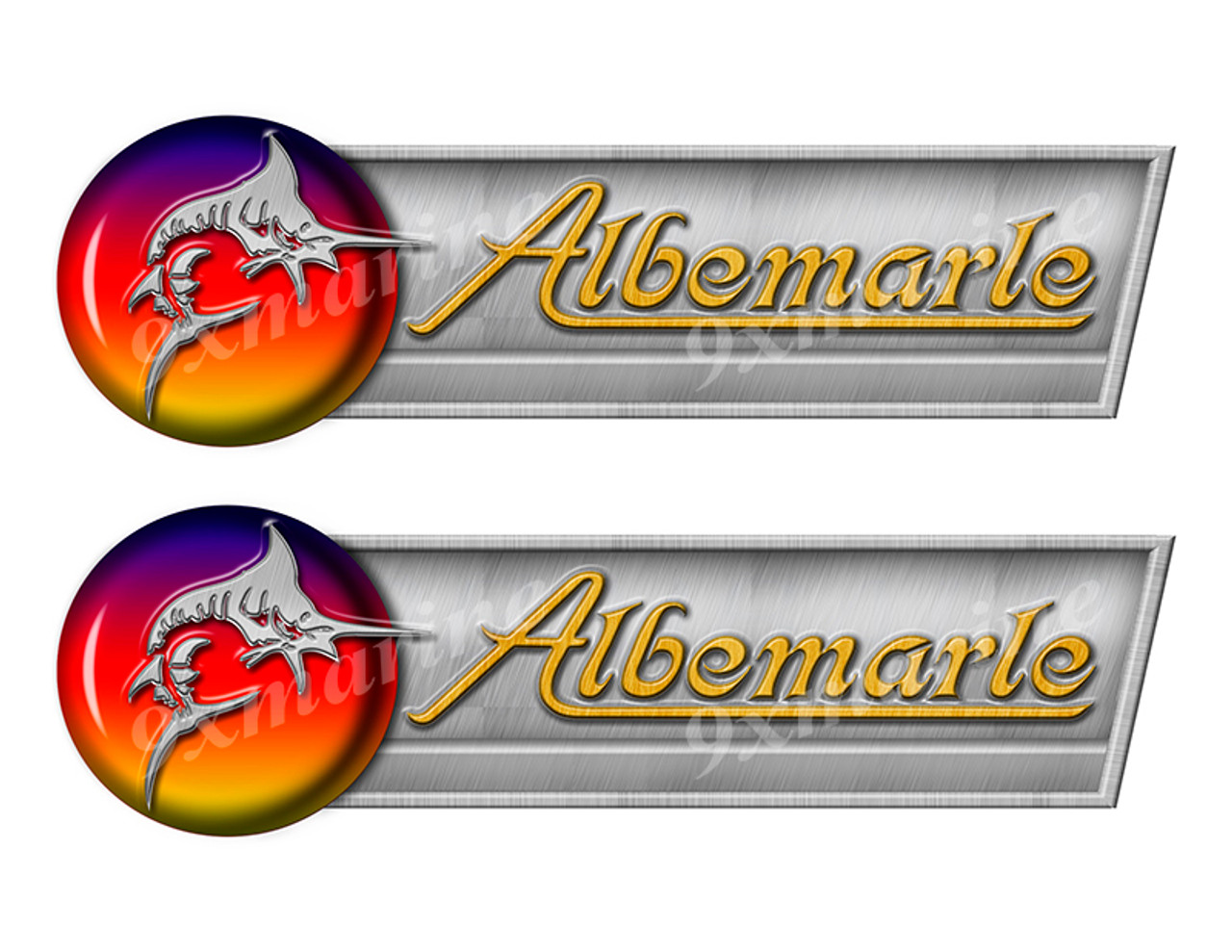 Albemarle Retro Sticker set - 10"x3". Remastered Name Plate