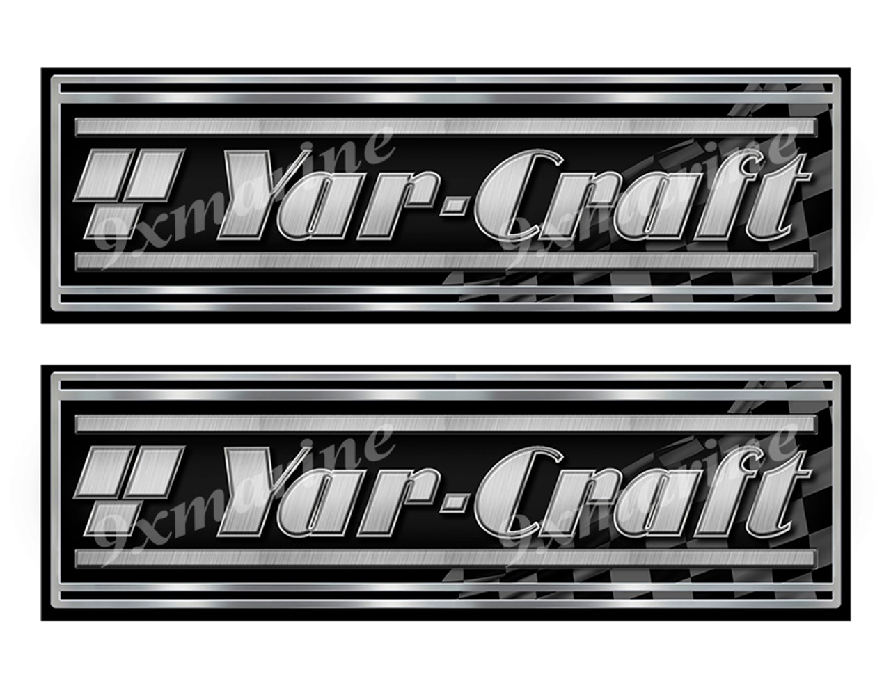 2 Yar Craft Boat Classic Stickers. Remastered Name Plate