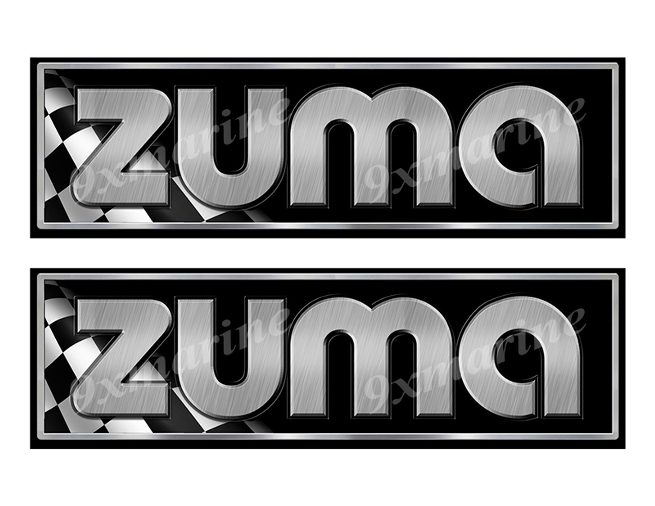 Two Zuma Boat Classic Racing 10" long Stickers