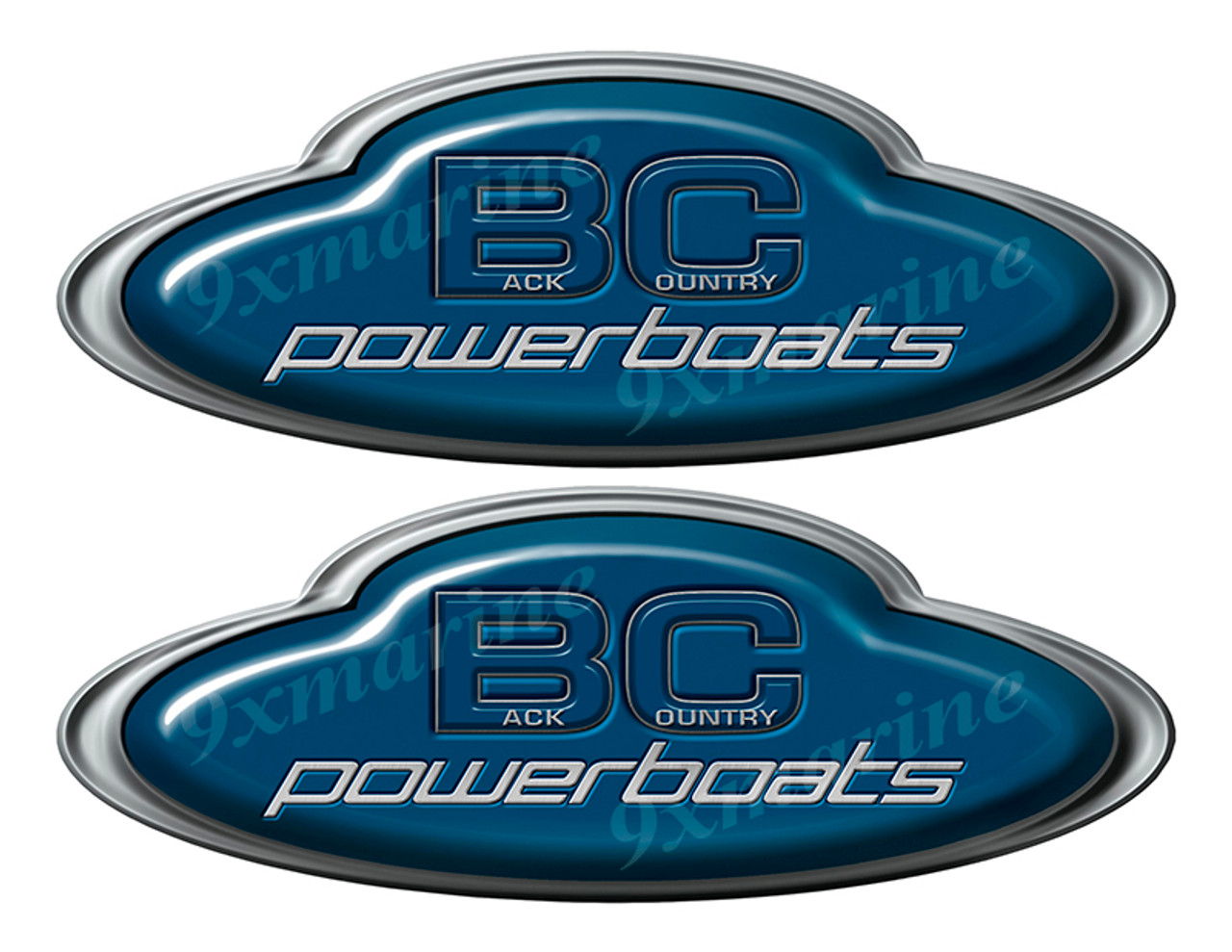 Back Country Boat Oval Sticker set - Name Plate