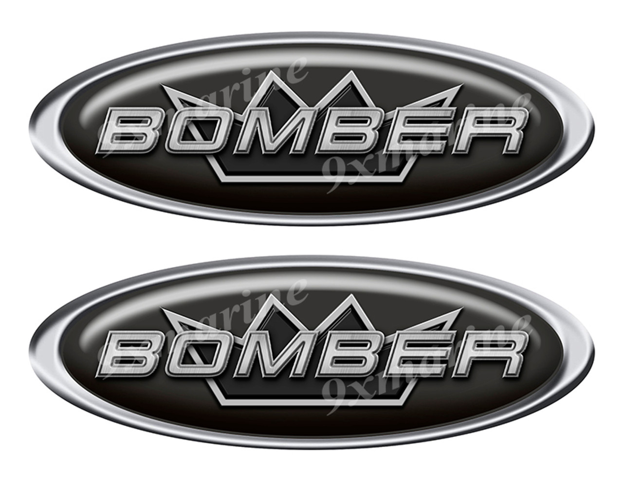 Two Bomber Classic Oval Stickers 10" long