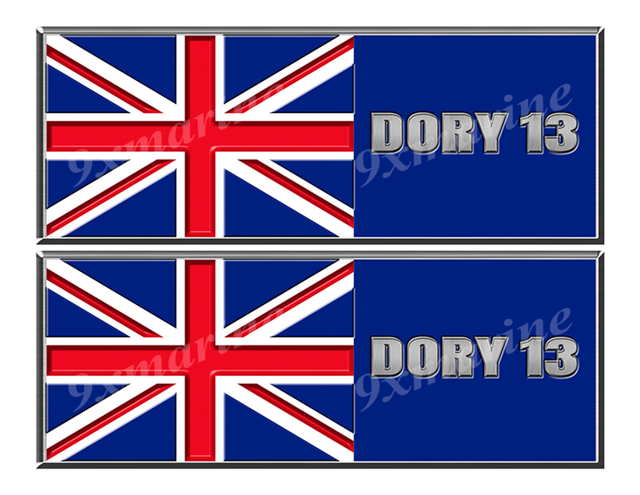 2 Dory Boat Stickers "3D Vinyl Replica" of original