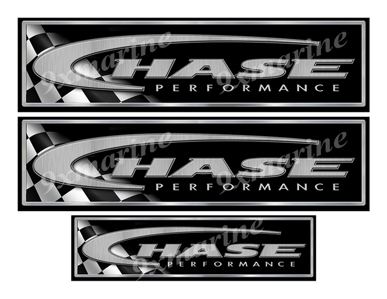 Three Chase Boat Classic Racing 10" and 7" long Stickers