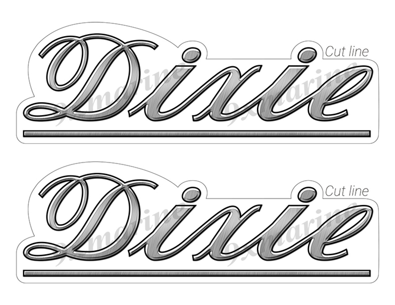 2 Dixie Boat Stickers "3D Vinyl Replica" of original