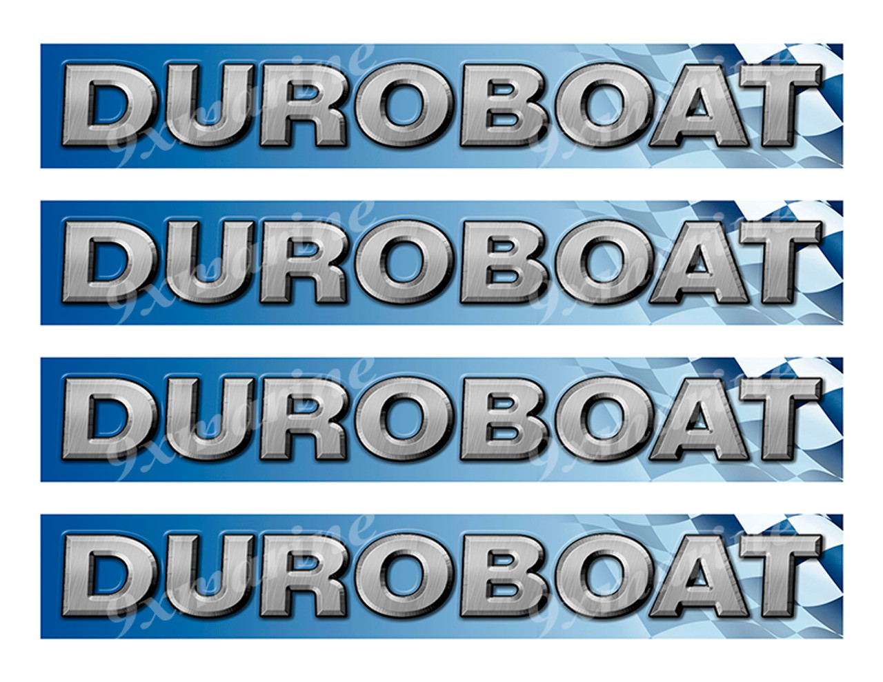 Duroboat Racing Sticker Set - 10"x1.6" each