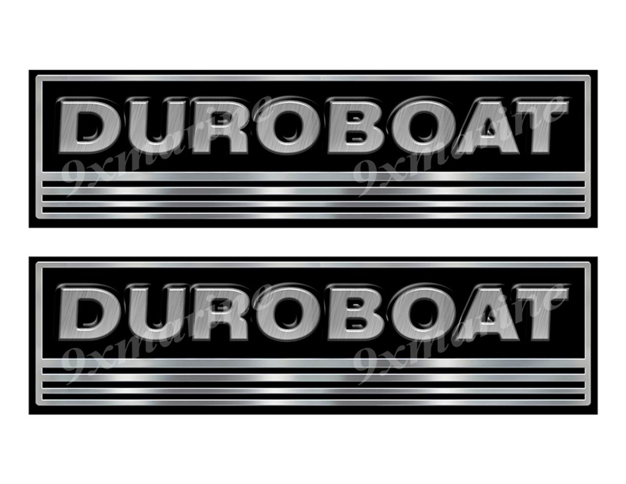 2 Duroboat Classic Stickers. Remastered Name Plate