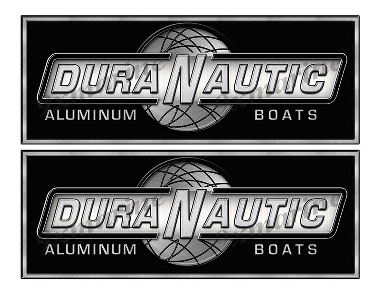 2 DuraNautic Boat Stickers "3D Vinyl Replica" of original